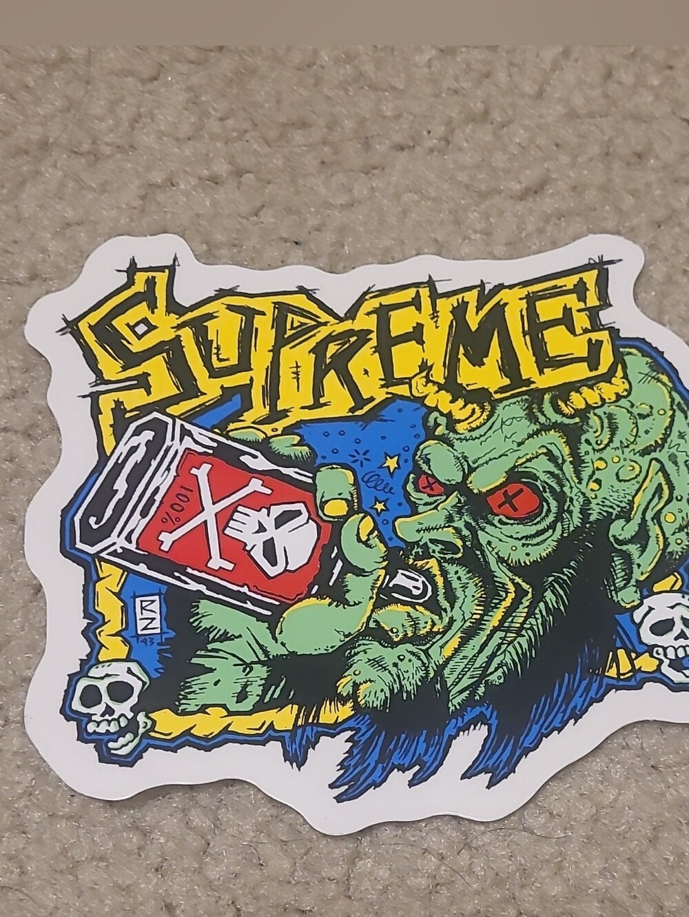 Supreme Rob Zombie Fuckin' Blowour Sticker — Graphic Illustration
